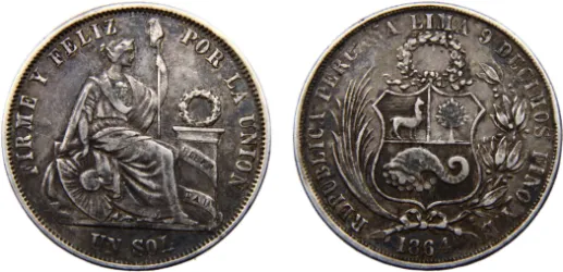 1876 2 Centavos -Peru | Coins NB - Auction - CoinsNB E-Auction