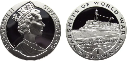 1 Crown - Elizabeth II (Admiral Lord Nelson; Silver Proof) 1980