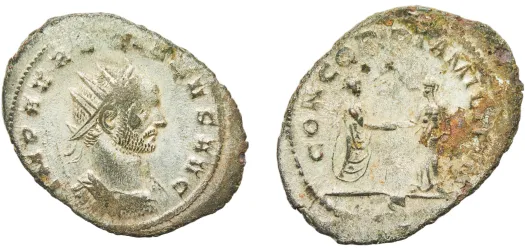 BI Antoninianus - Aurelianus (CONCORDIA MILITVM) 270 - 275 S (VF