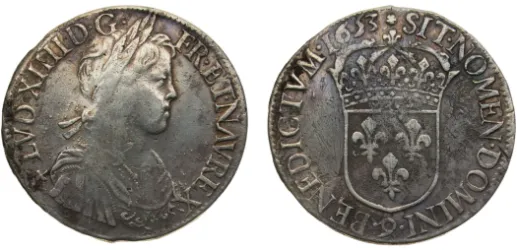 1778 D 1 Écu - Louis XVI (VF) - Lyon Mint - France | Coins NB