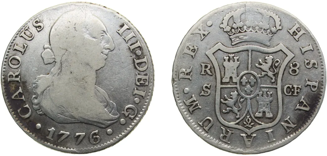 コレクション Carlos III. Reales 1787 1776 S CF 8 Reales - Carlos III (VF) - Seville mint - Spain